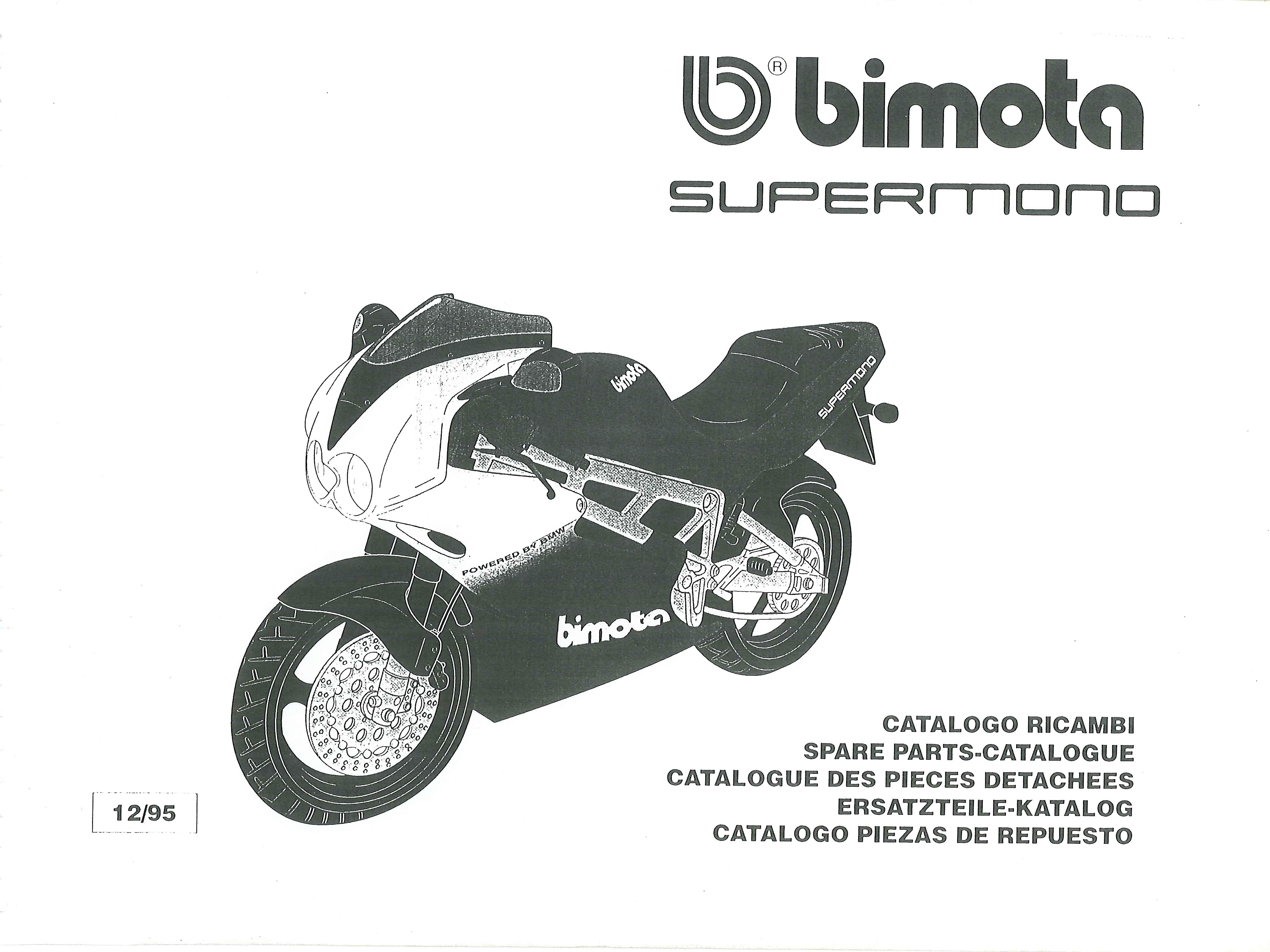 MANUALE RICAMBI BIMOTA BB1 SUPERMONO 650